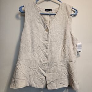 Simply Vera Vera Wang Cream Button-Front Blouse